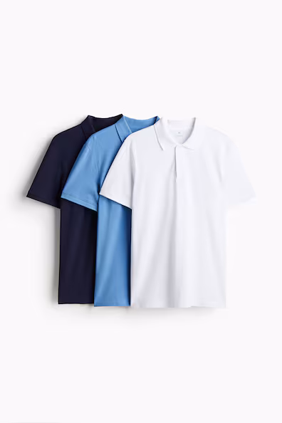 3-упаковые регулярные рубашки POLO